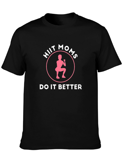 HIIT Moms Black Graphic T-Shirt