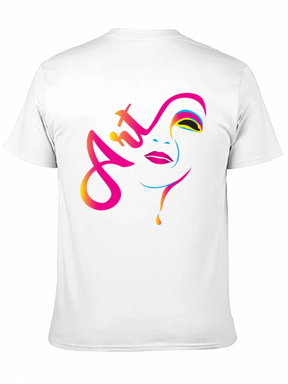 Art Face Graphic Tee - Modern Artistic Design