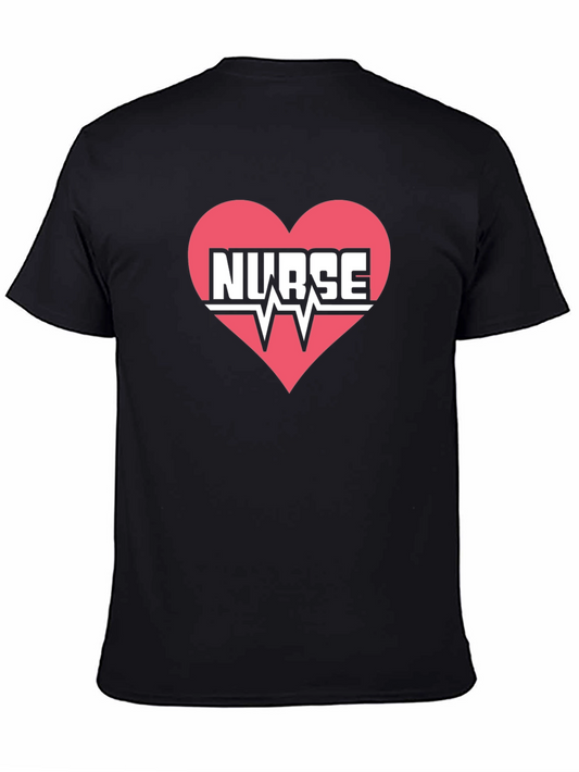 Nurse Heartbeat Graphic T-Shirt - Medical Professional Tee
