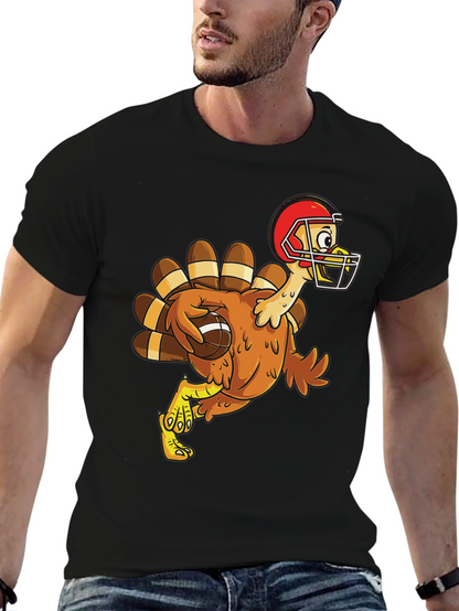 Turkey Football T-Shirt Thanksgiving Tee
