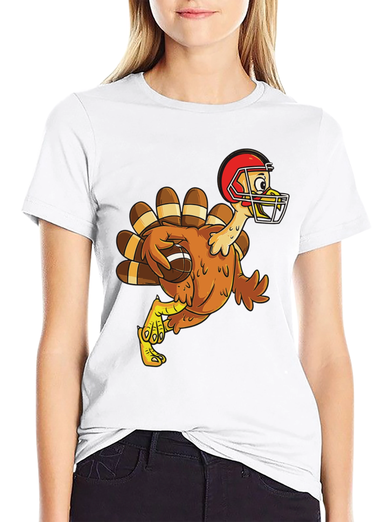 Turkey Football T-Shirt Thanksgiving Tee