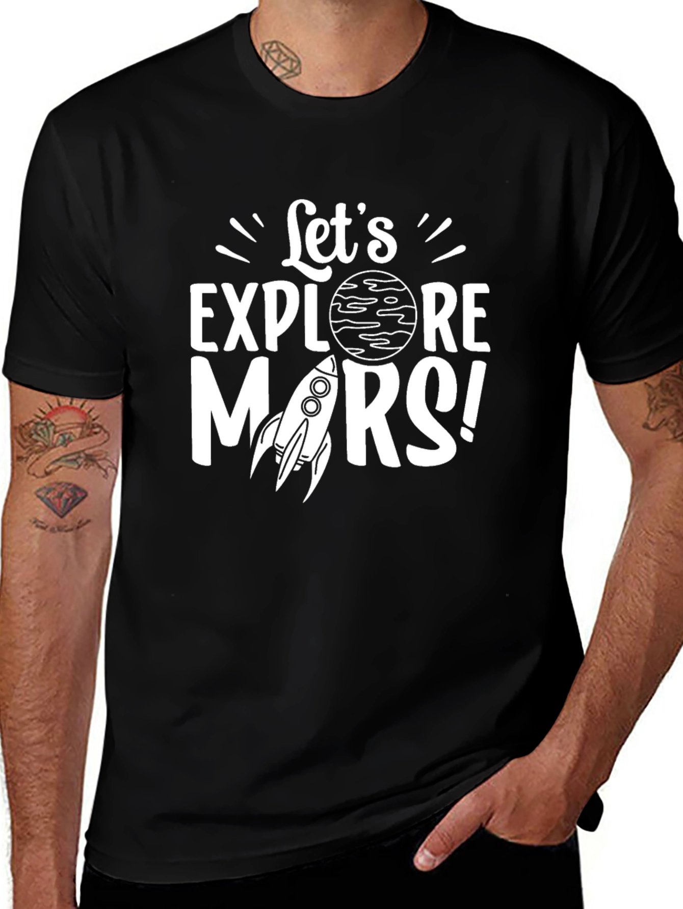 Lets Explore Mars Graphic T-Shirt