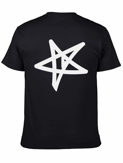 Star Graphic Black T-Shirt - Casual Cotton Tee