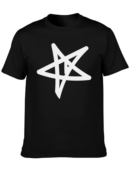 Star Graphic Black T-Shirt - Casual Cotton Tee