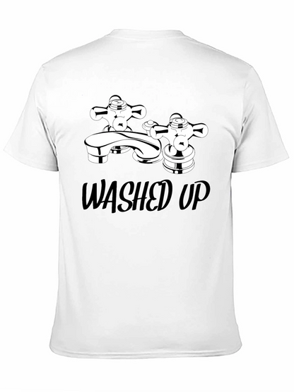 Washed Up Graphic Tee - Black Cotton T-Shirt