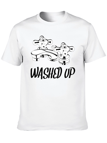 Washed Up Graphic Tee - Black Cotton T-Shirt