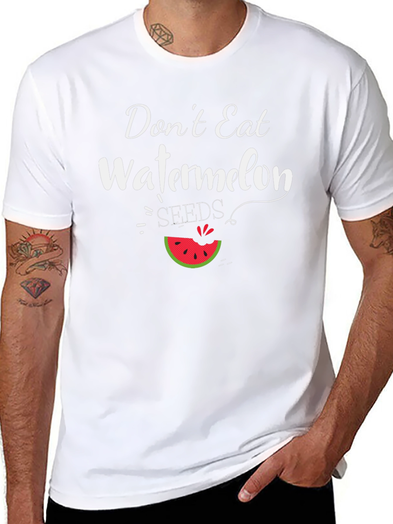 Funny Watermelon Seeds Graphic T-Shirt