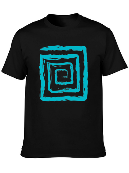 Abstract Brush Stroke Square Graphic Tee