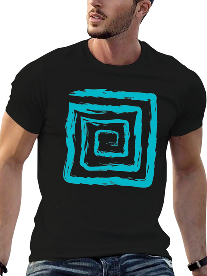 Abstract Brush Stroke Square Graphic Tee