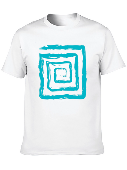 Abstract Brush Stroke Square Graphic Tee
