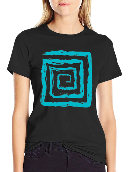 Abstract Brush Stroke Square Graphic Tee