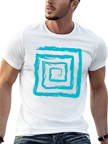 Abstract Brush Stroke Square Graphic Tee
