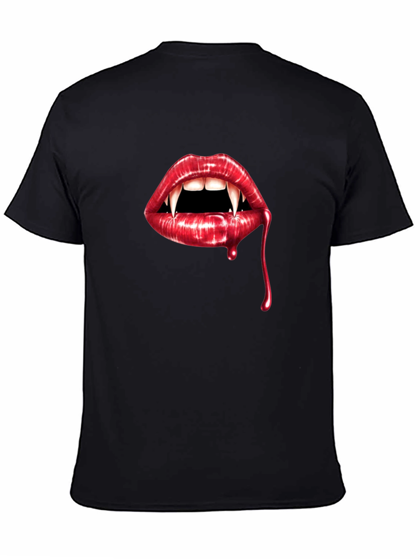 Vampire Lips Graphic Tee - Halloween Style