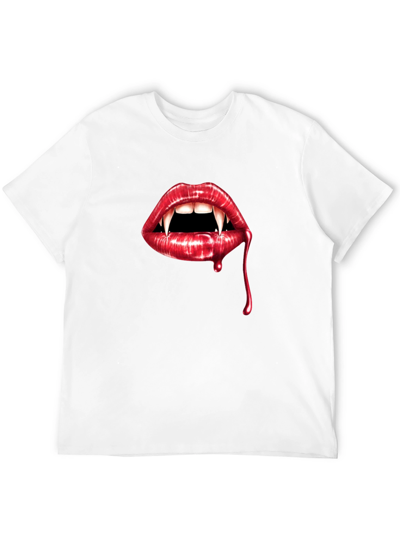 Vampire Lips Graphic Tee - Halloween Style