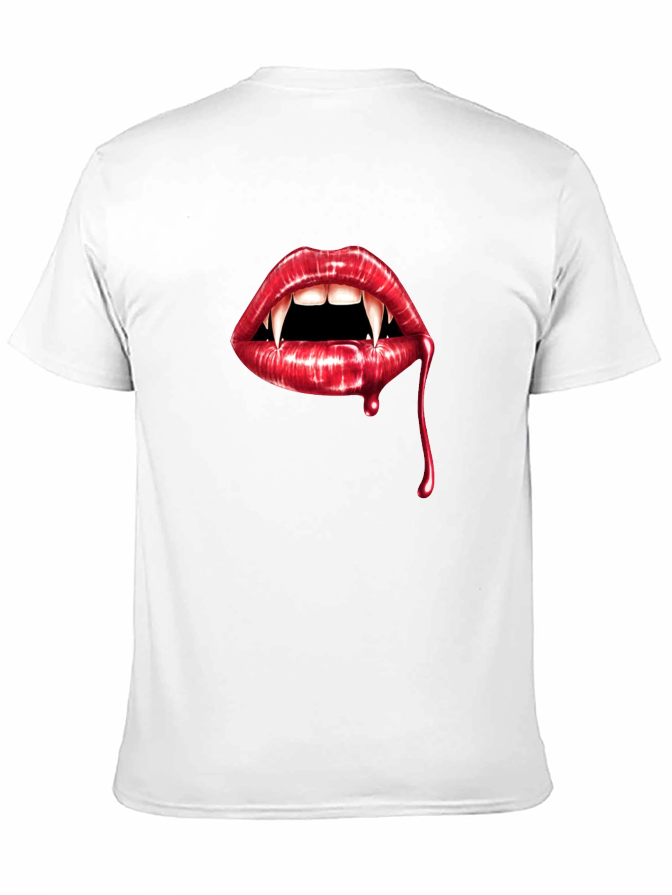 Vampire Lips Graphic Tee - Halloween Style