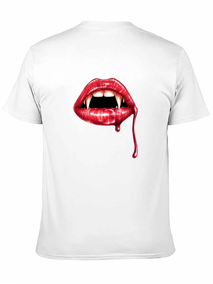 Vampire Lips Graphic Tee - Halloween Style