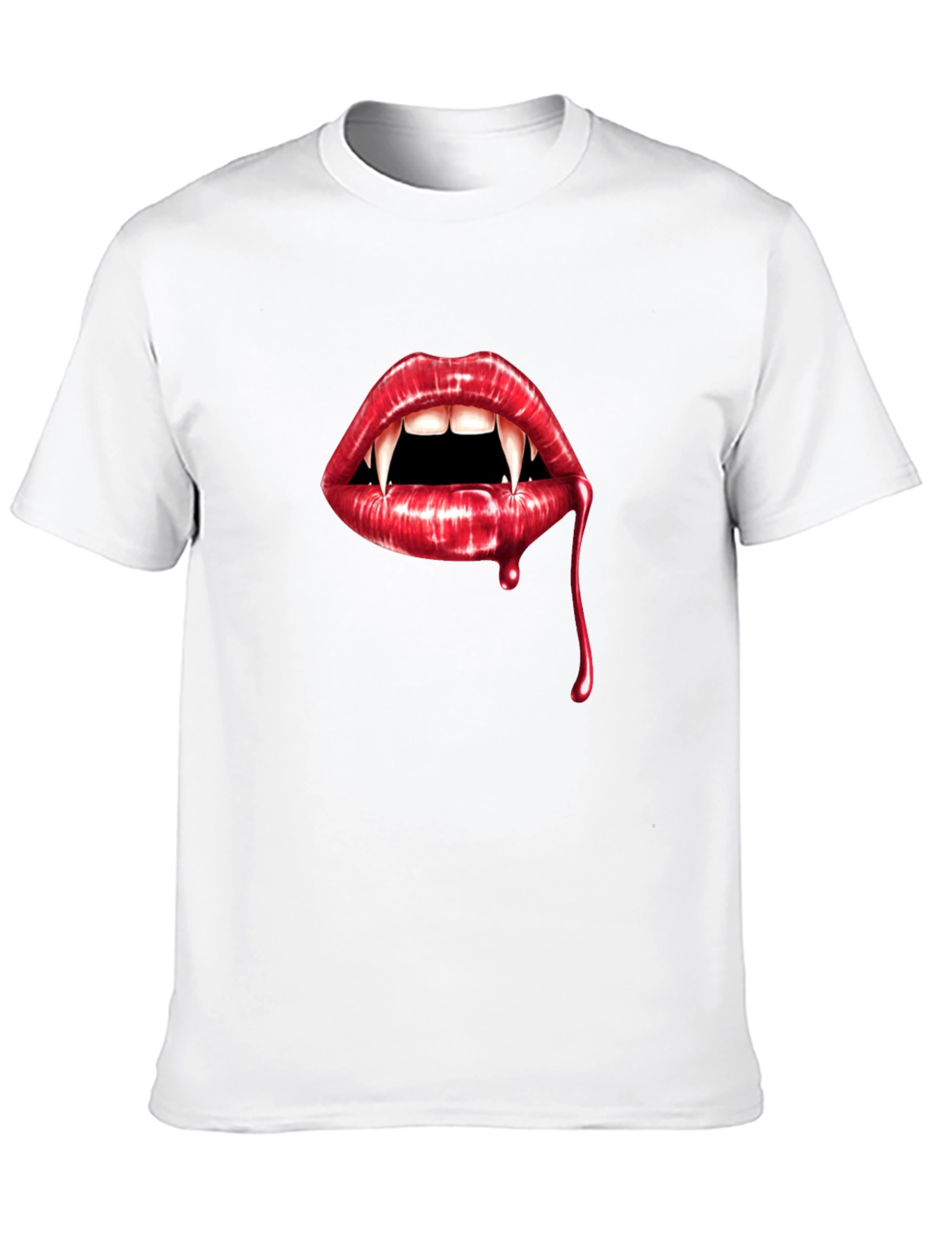 Vampire Lips Graphic Tee - Halloween Style