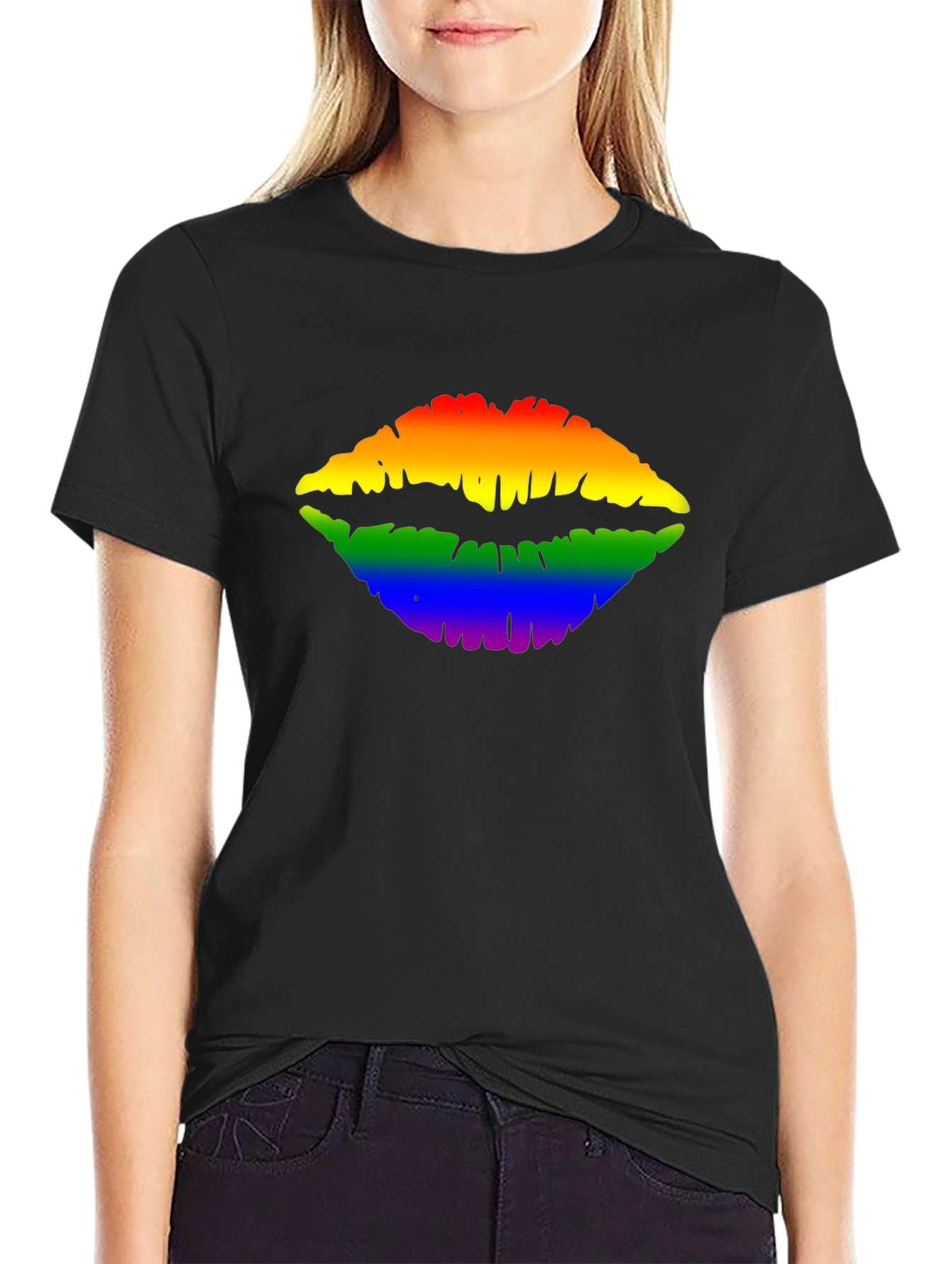 Rainbow Lips Graphic Tee - Pride Month