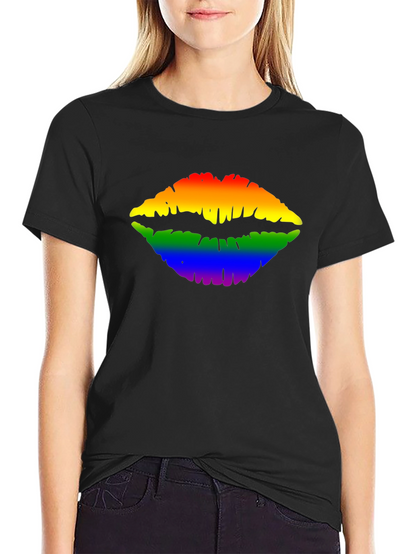 Rainbow Lips Graphic Tee - Pride Month
