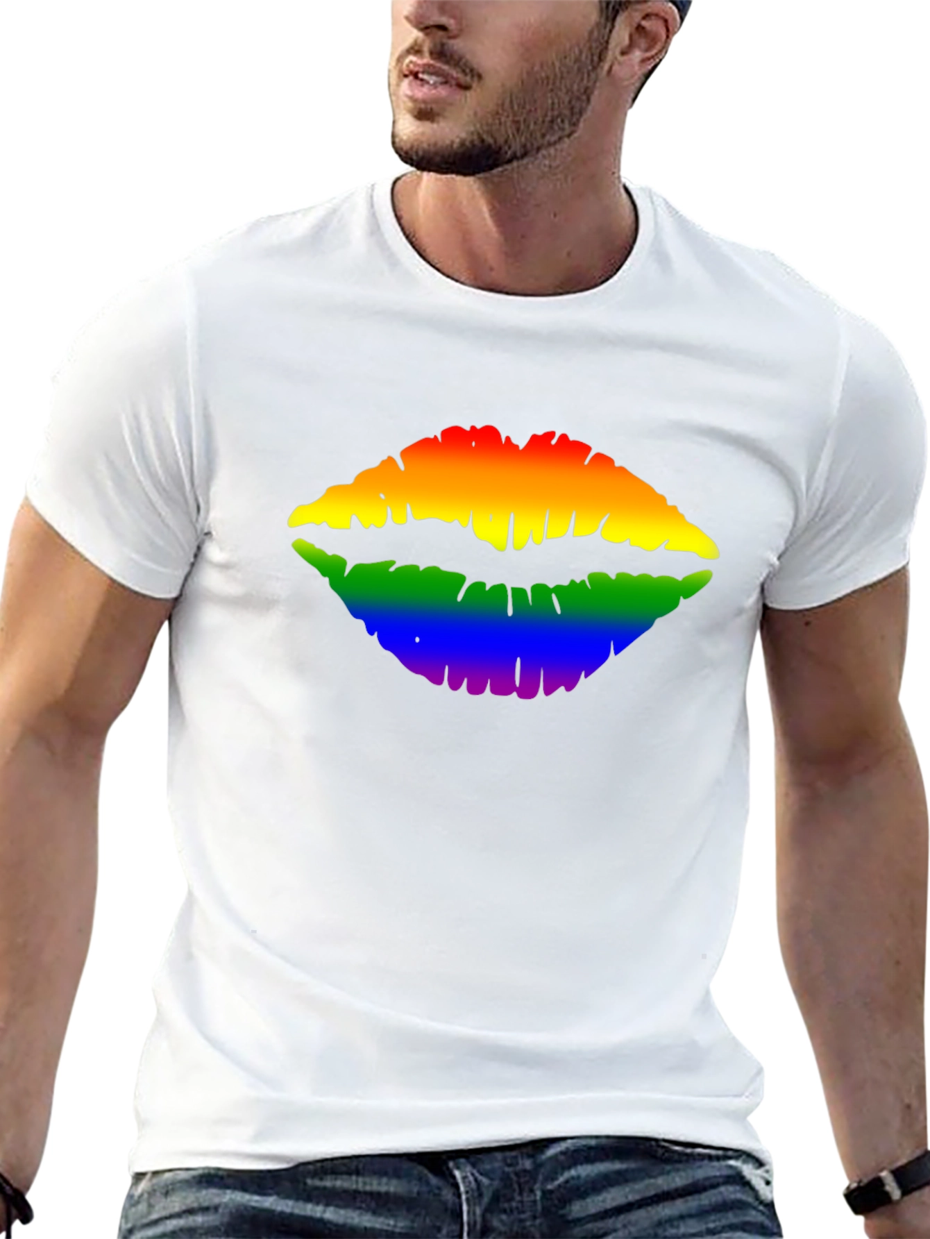 Rainbow Lips Graphic Tee - Pride Month