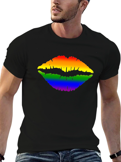 Rainbow Lips Graphic Tee - Pride Month
