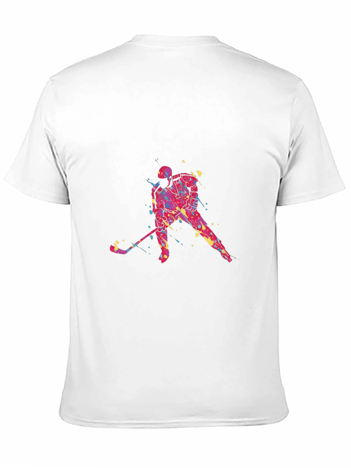 Hockey Player Graphic Tee - Black