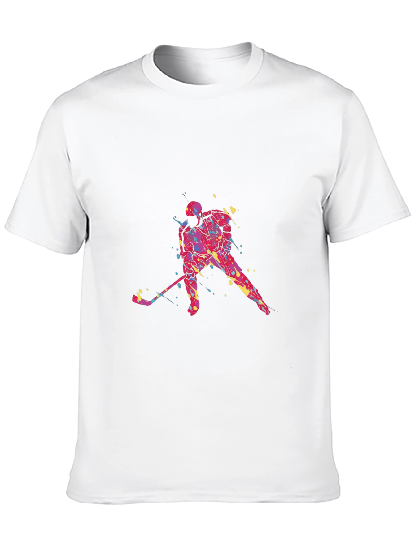 Hockey Player Graphic Tee - Black