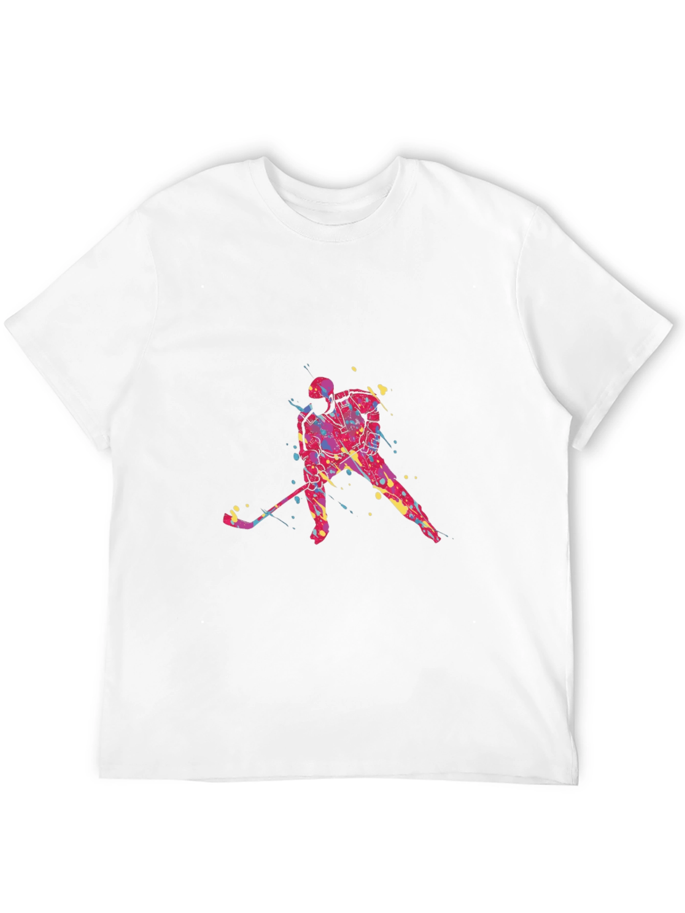 Hockey Player Graphic Tee - Black