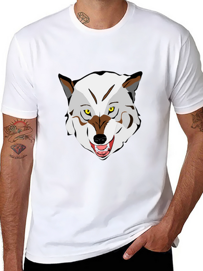 Wolf Graphic Print Crew Neck T-Shirt
