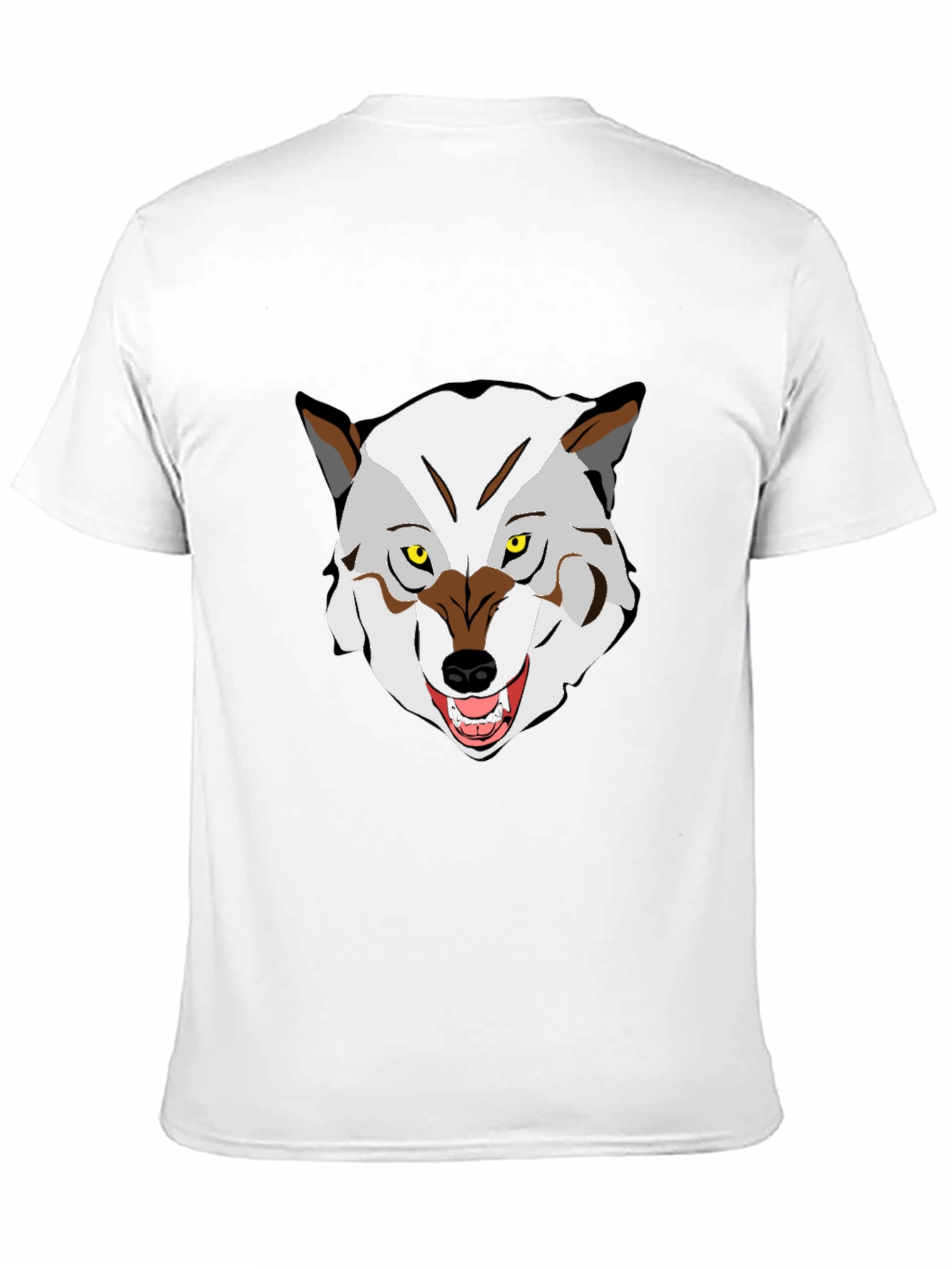 Wolf Graphic Print Crew Neck T-Shirt