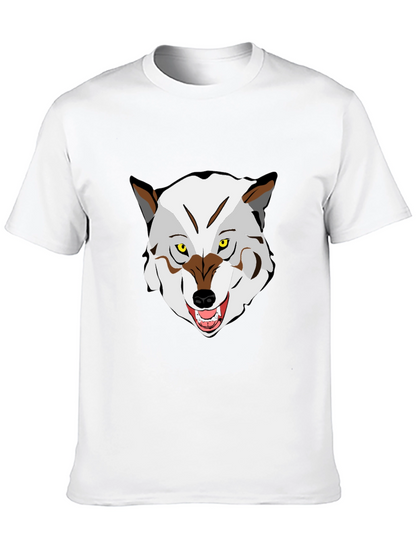 Wolf Graphic Print Crew Neck T-Shirt