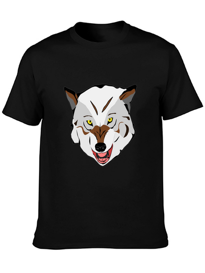Wolf Graphic Print Crew Neck T-Shirt