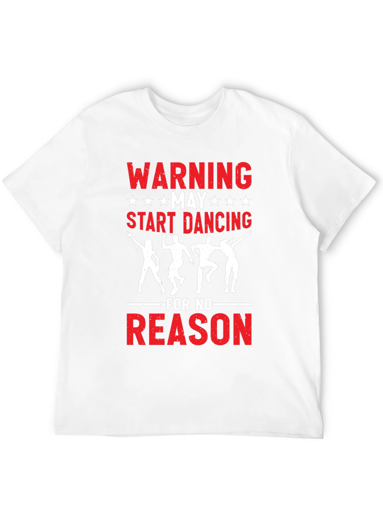 Warning May Start Dancing Graphic Tee - Black