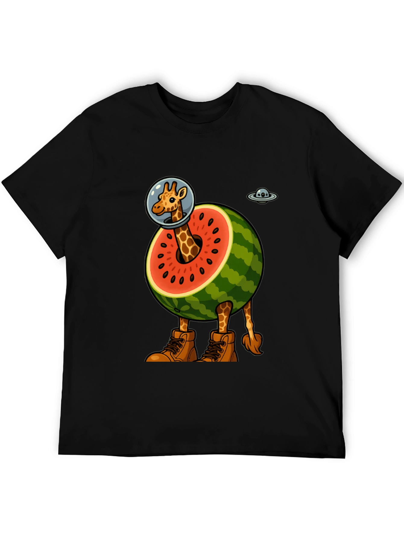 Giraffe Astronaut Watermelon T-Shirt
