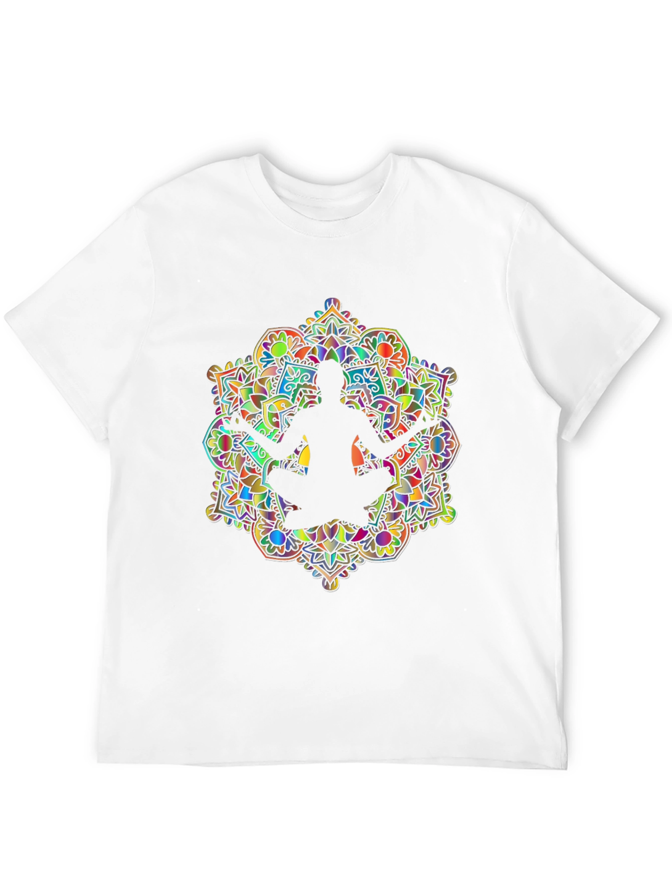 Mens Mandala Yoga Graphic Tee - Black