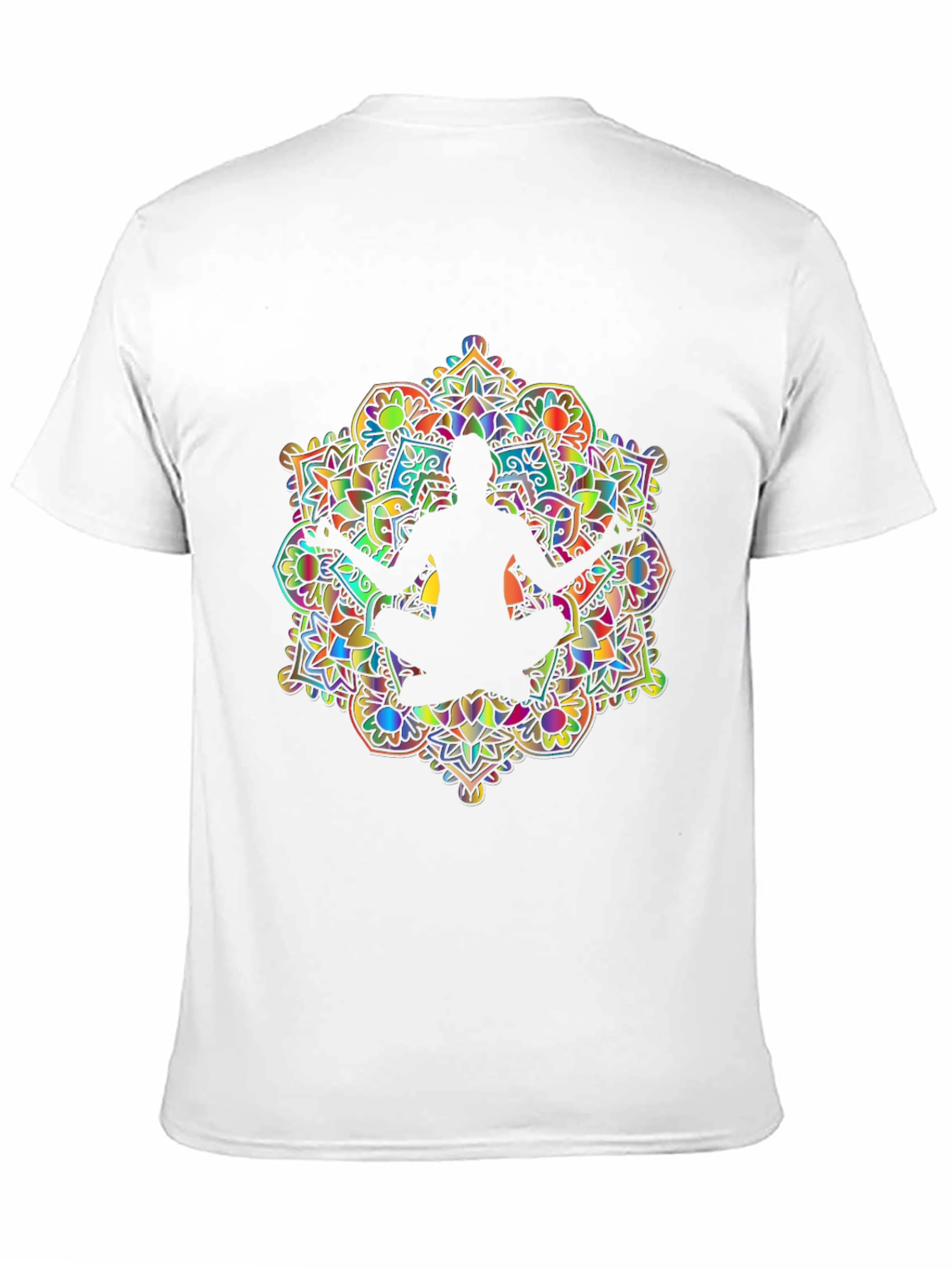 Mens Mandala Yoga Graphic Tee - Black
