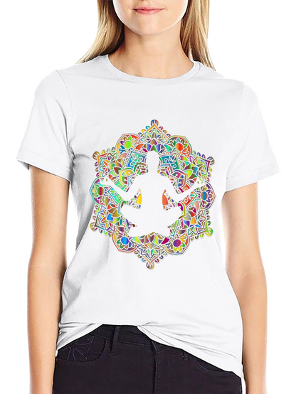 Mens Mandala Yoga Graphic Tee - Black