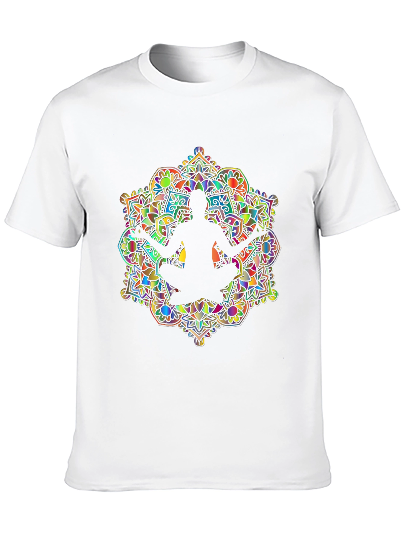 Mens Mandala Yoga Graphic Tee - Black