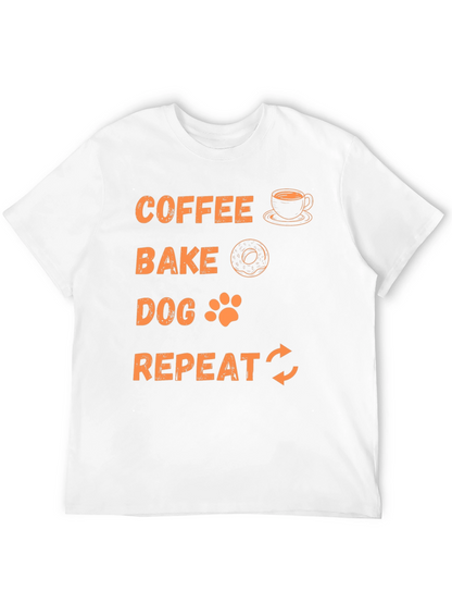 Coffee Bake Dog Repeat Graphic Tee