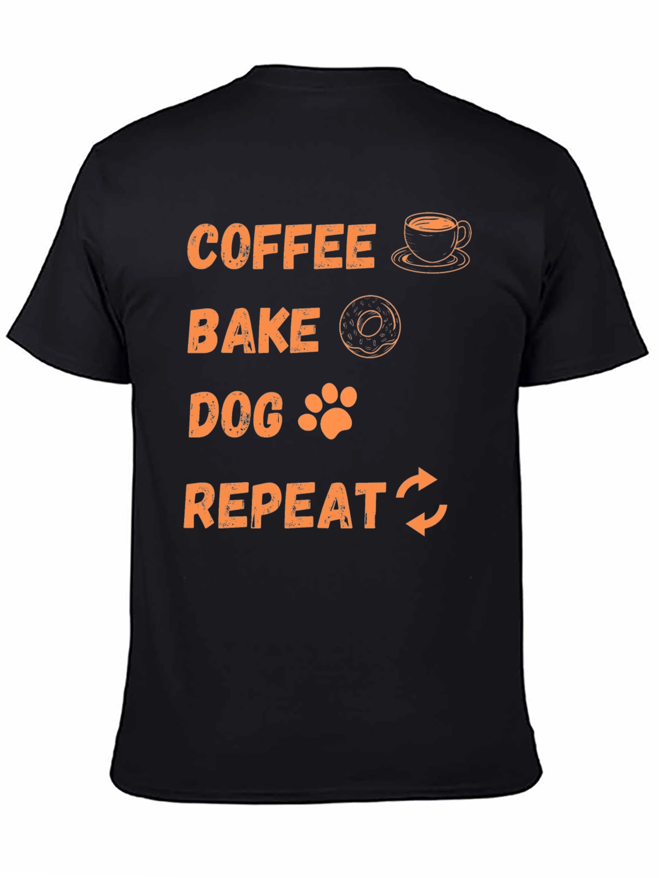 Coffee Bake Dog Repeat Graphic Tee
