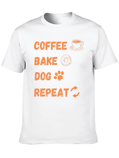 Coffee Bake Dog Repeat Graphic Tee