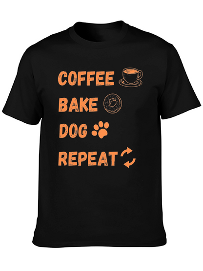 Coffee Bake Dog Repeat Graphic Tee