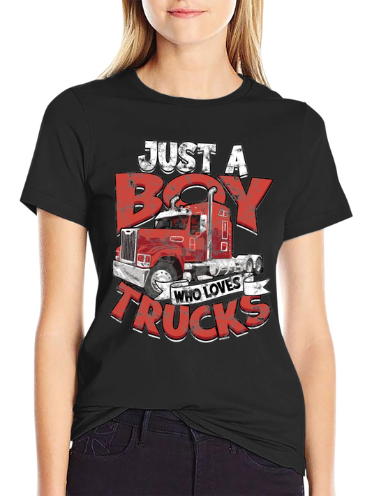 Boy Who Loves Trucks T-Shirt