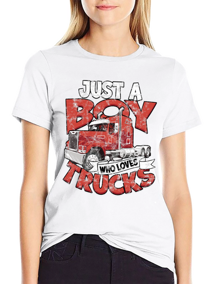 Boy Who Loves Trucks T-Shirt