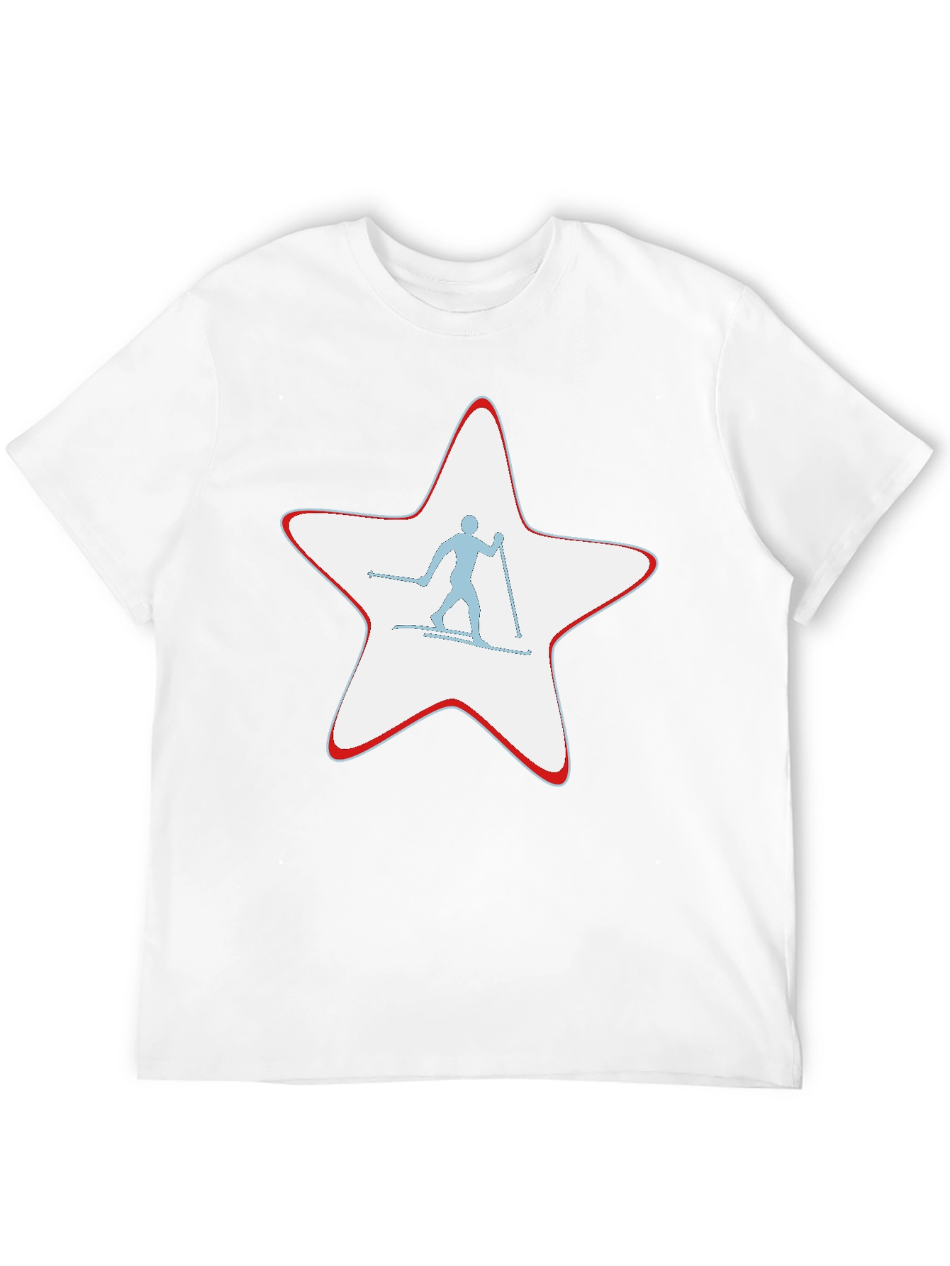 Ski Star Graphic T-Shirt - Black Cotton Tee