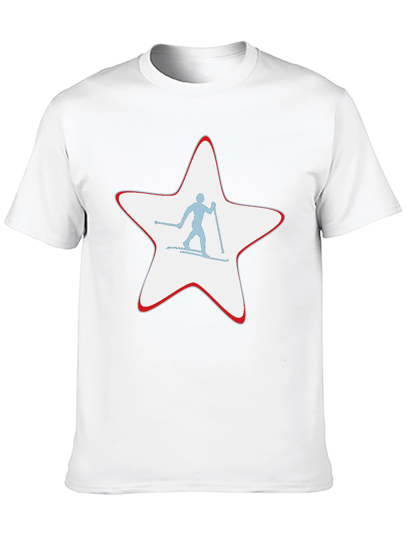 Ski Star Graphic T-Shirt - Black Cotton Tee