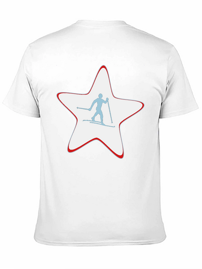 Ski Star Graphic T-Shirt - Black Cotton Tee