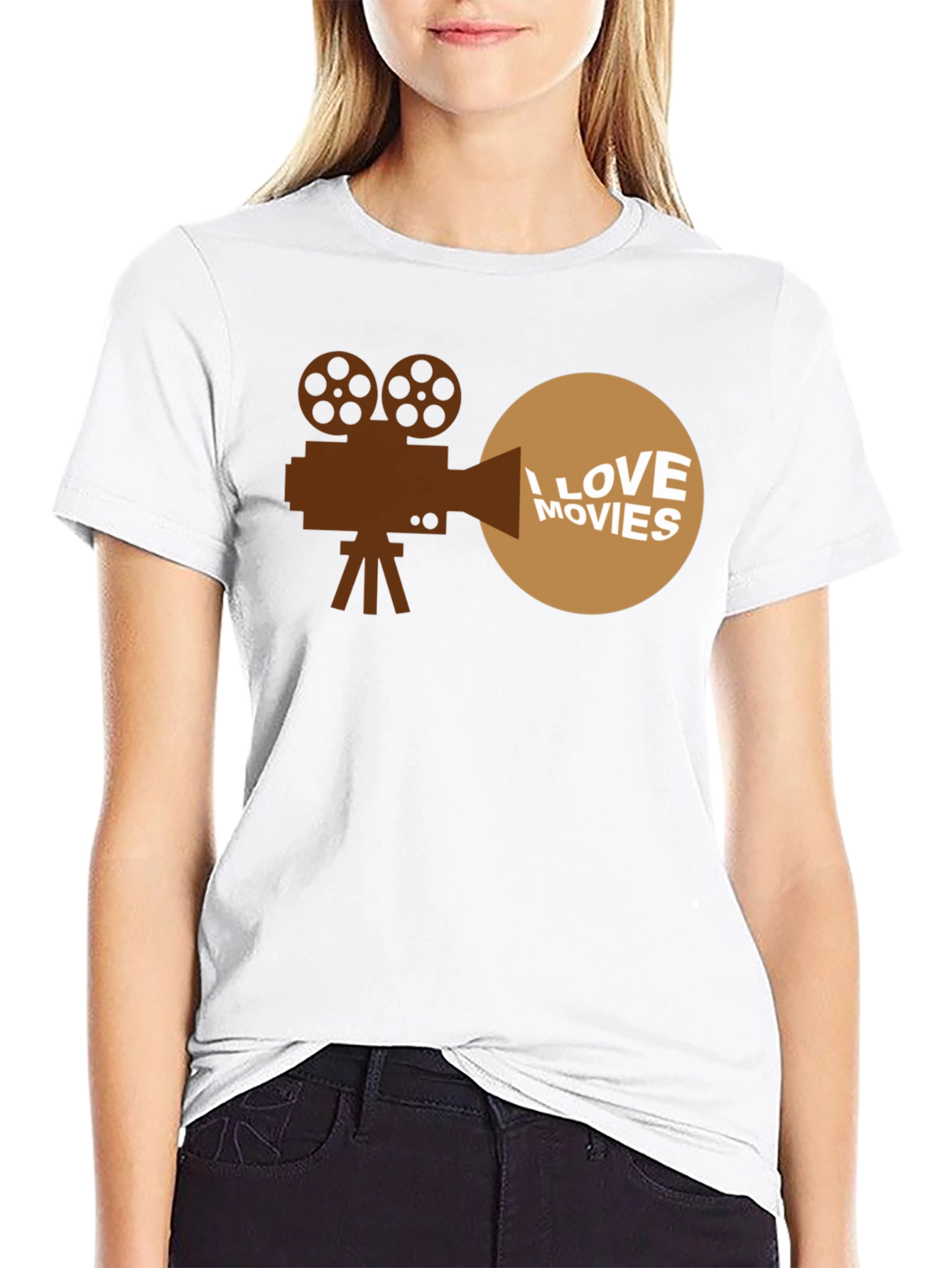 I Love Movies Graphic T-Shirt - Movie Buff Tee