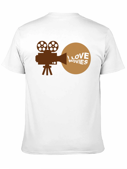 I Love Movies Graphic T-Shirt - Movie Buff Tee