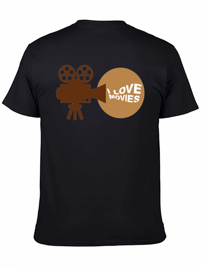 I Love Movies Graphic T-Shirt - Movie Buff Tee